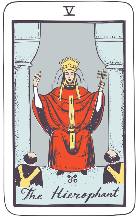 El Hierofante - Tarot Rider Waite