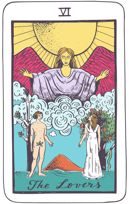 Los Enamorados - Tarot Rider Waite